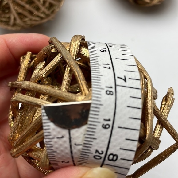 Gold Grapevine Decorative Balls 8 pcs - Picture 7 of 10